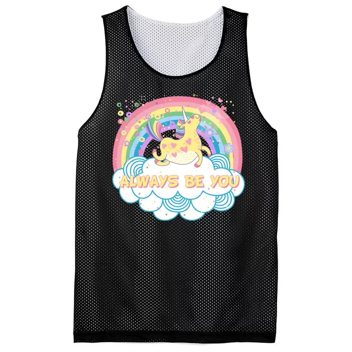 Always Be You Unicorn Rainbow Mesh Reversible Basketball Jersey Tank