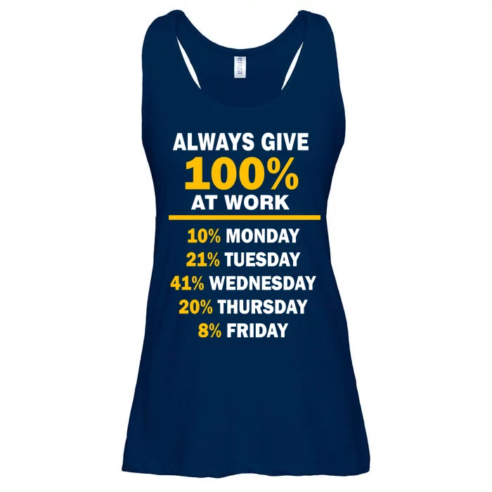 Always Give A 100% At Work Funny Ladies Essential Flowy Tank