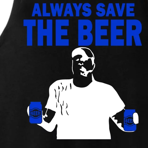 Always Save The Beers Funny Ladies Tri-Blend Wicking Tank