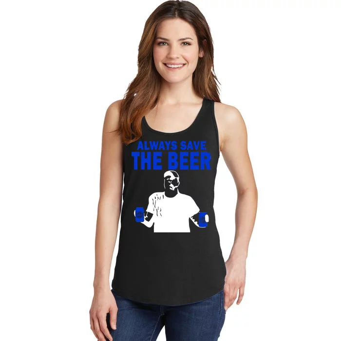 Always Save The Beers Funny Ladies Essential Tank