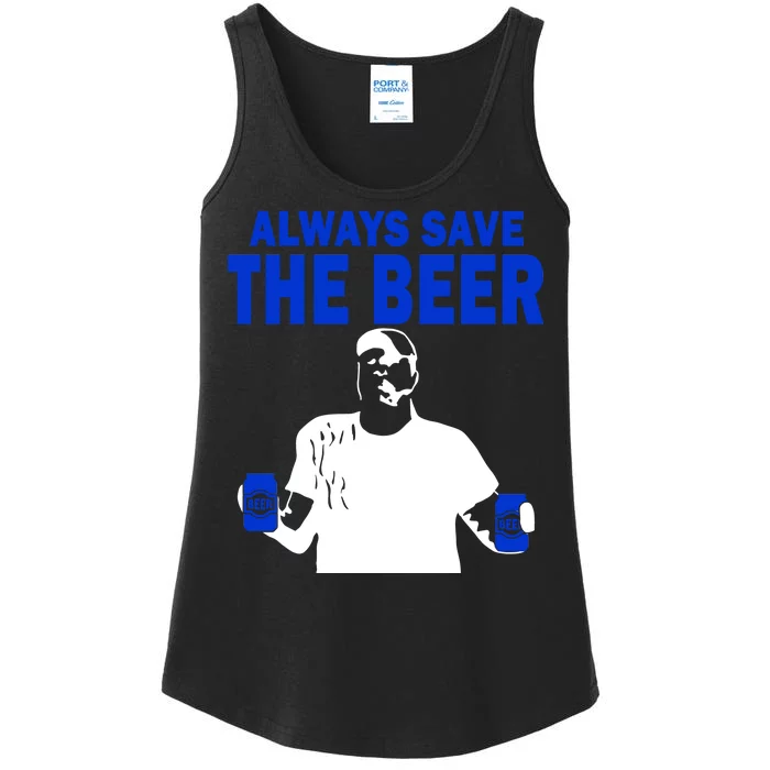 Always Save The Beers Funny Ladies Essential Tank