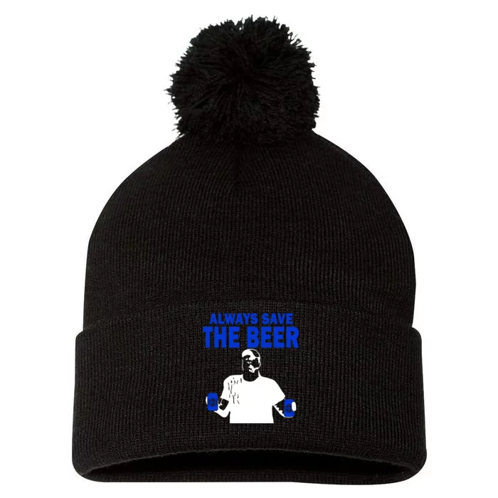 Always Save The Beers Funny Pom Pom 12in Knit Beanie