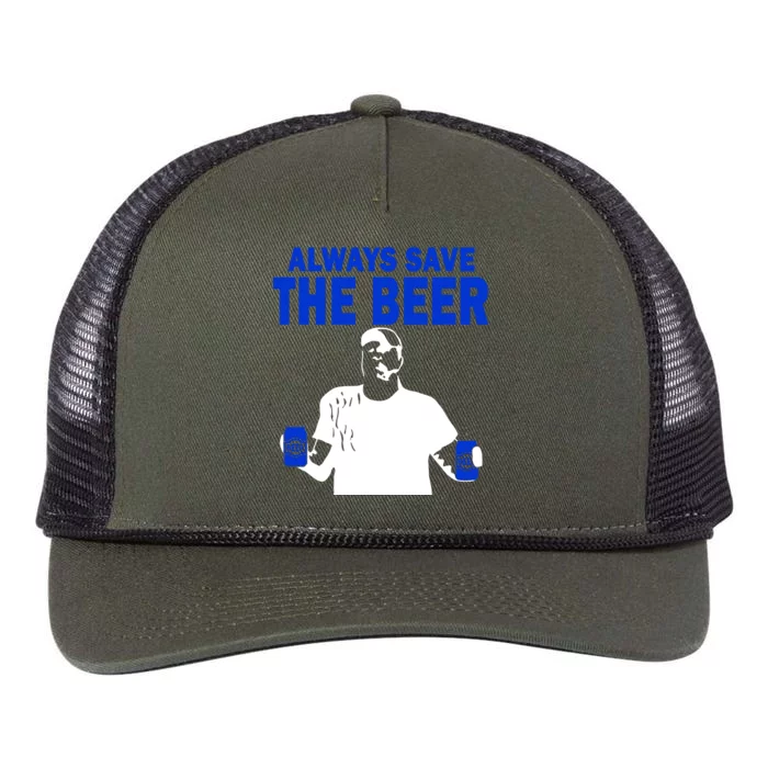 Always Save The Beers Funny Retro Rope Trucker Hat Cap