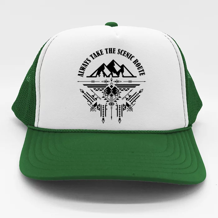 Always Take The Scenic Route Trucker Hat