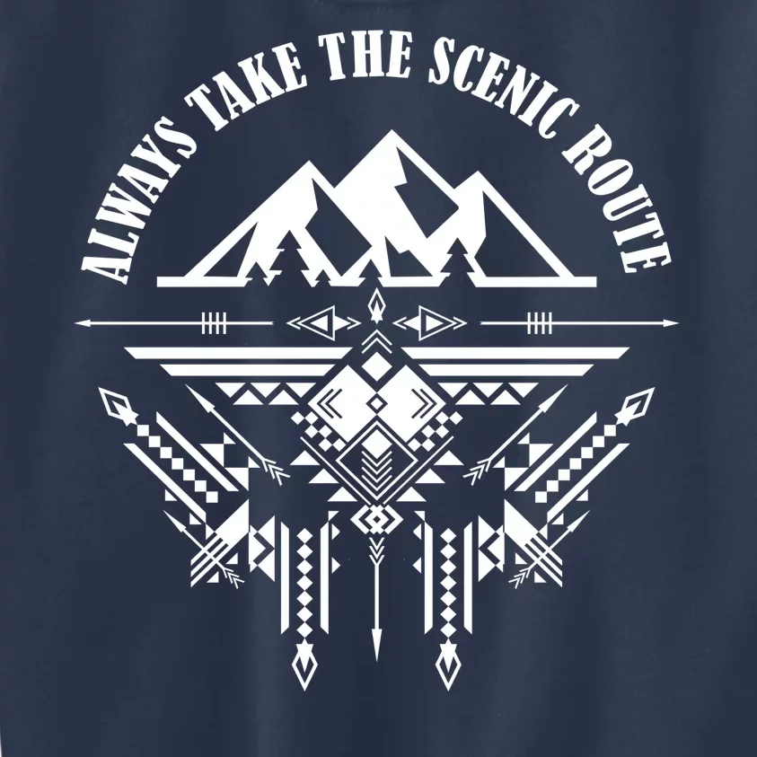 Always Take The Scenic Route Kids Sweatshirt