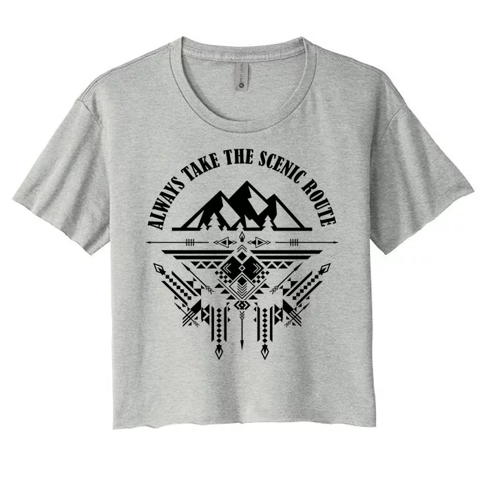 Always Take The Scenic Route Women's Crop Top Tee