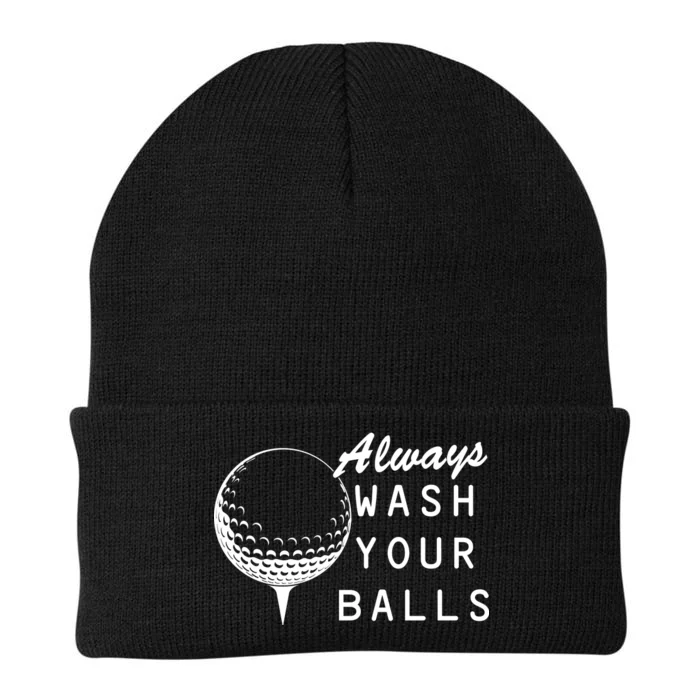 Always Wash Your Balls Funny Golfing Knit Cap Winter Beanie