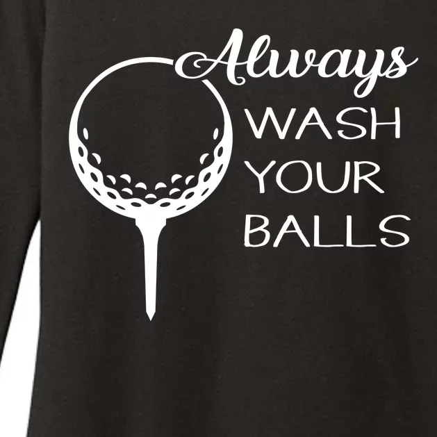 Always Wash YUour Ball Funny Golfing Womens CVC Long Sleeve Shirt