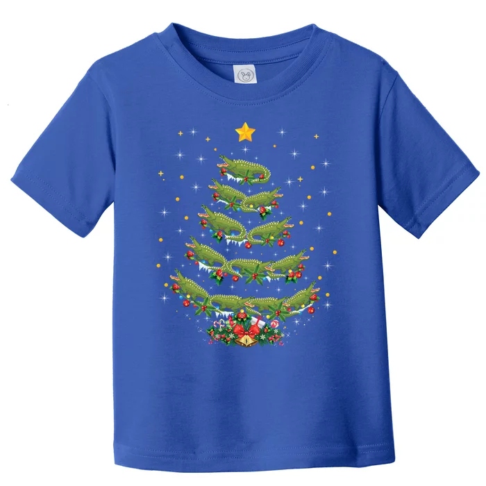 Alligator Lover Xmas Gift Alligator Christmas Tree Gift Toddler T-Shirt