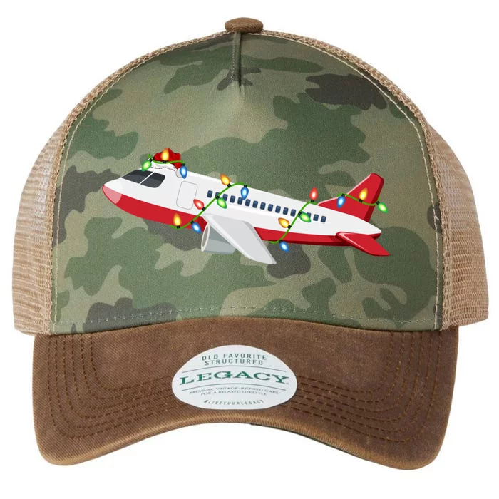 Airplane Lover Xmas Santa Hat Airplane Christmas Gift Legacy Tie Dye Trucker Hat