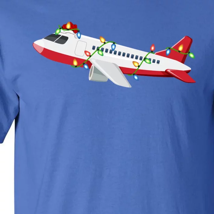 Airplane Lover Xmas Santa Hat Airplane Christmas Gift Tall T-Shirt