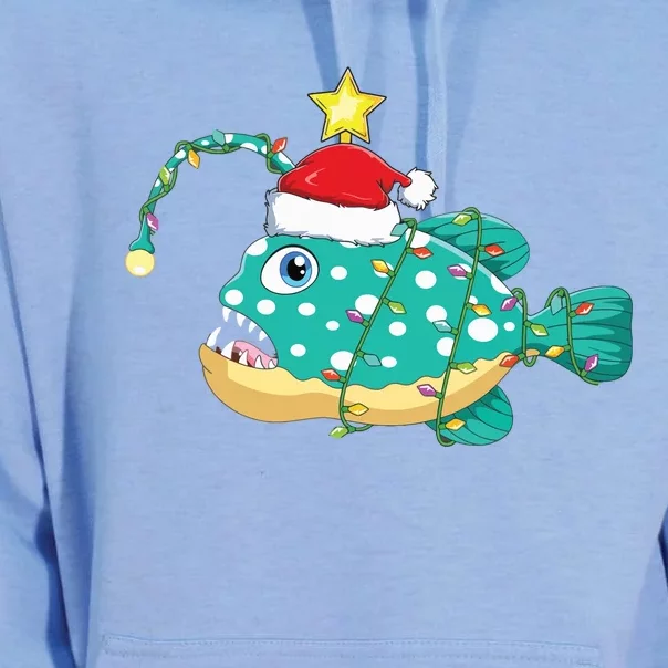 Anglerfish Lighting Xmas Tree Matching Anglerfish Christmas Unisex Surf Hoodie