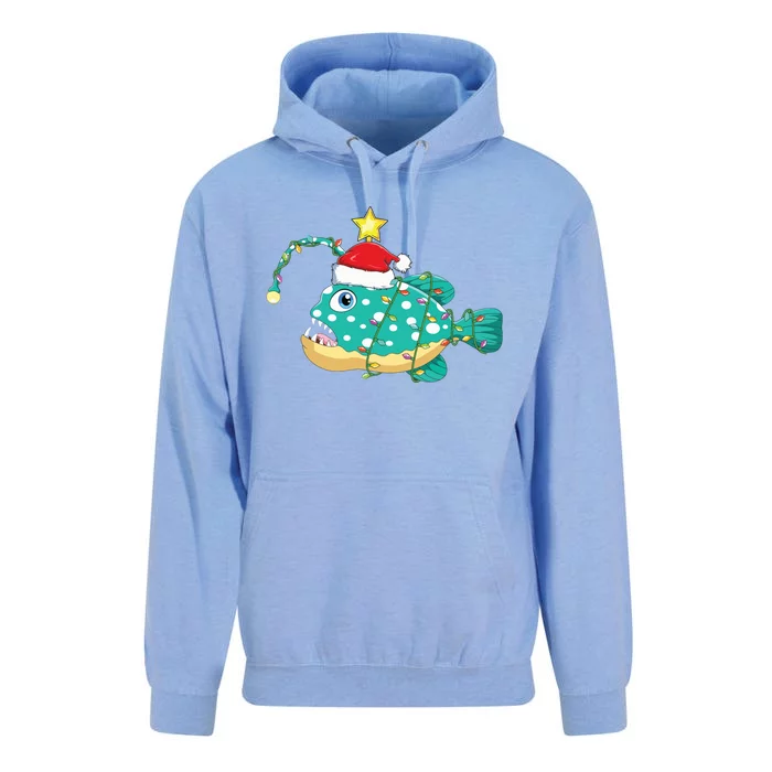 Anglerfish Lighting Xmas Tree Matching Anglerfish Christmas Unisex Surf Hoodie