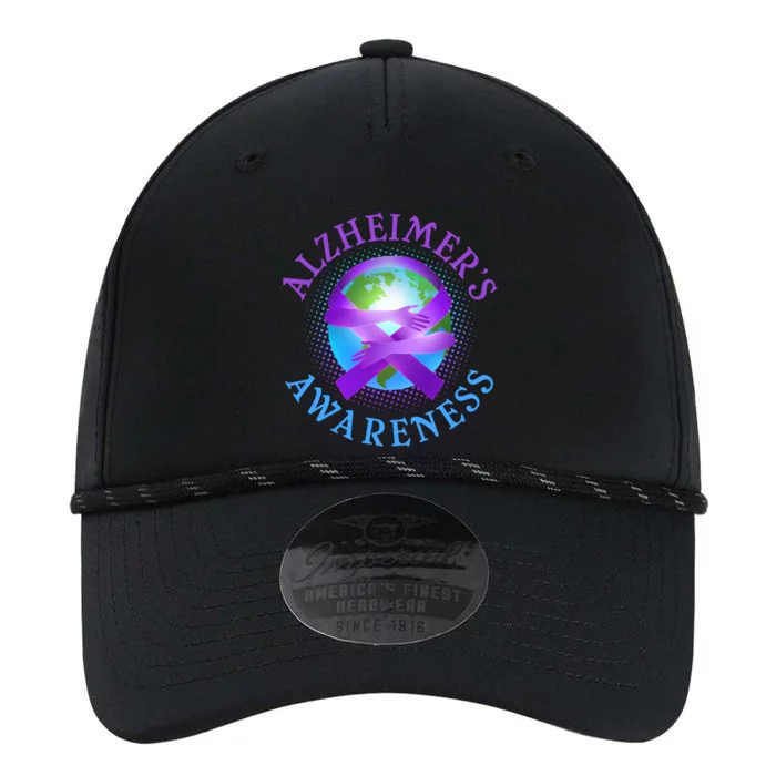 Alzheimer's Awareness Support Ribbon Hugging The World Performance The Dyno Cap