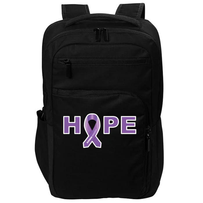 Alzheimer's Disase Awareness Ribbon Impact Tech Backpack