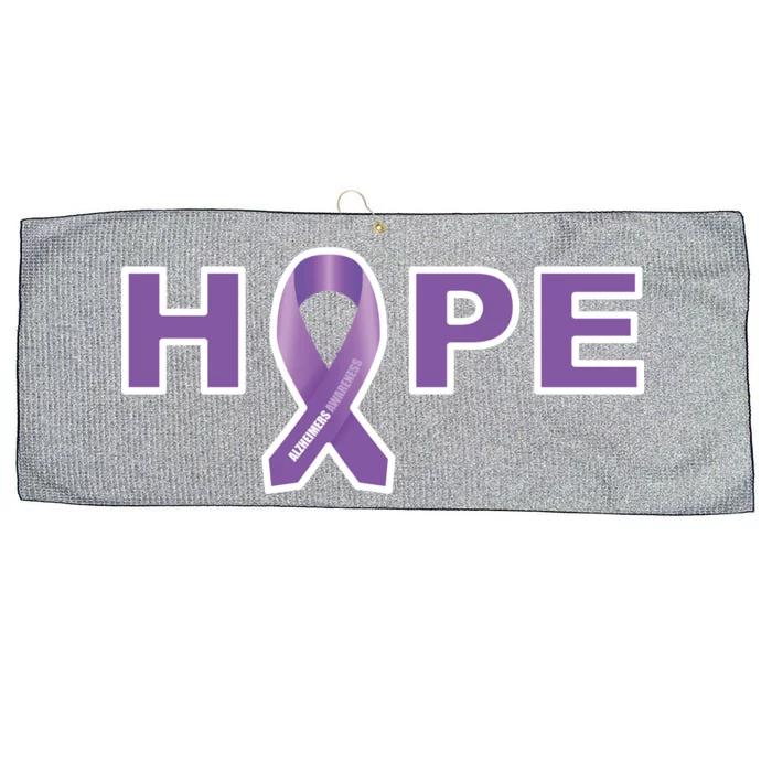 Alzheimer's Disase Awareness Ribbon Large Microfiber Waffle Golf Towel