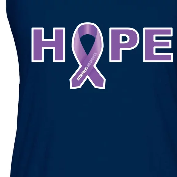 Alzheimer's Disase Awareness Ribbon Ladies Essential Flowy Tank