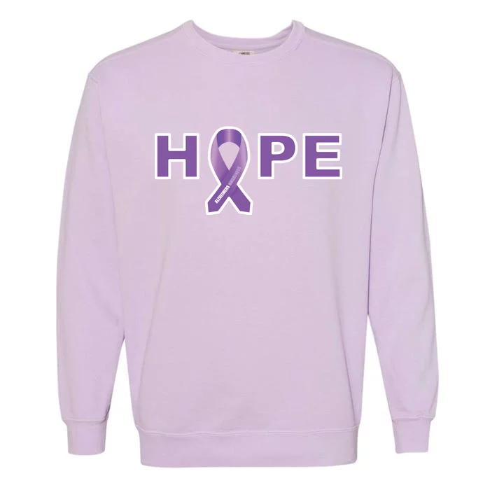 Alzheimer's Disase Awareness Ribbon Garment-Dyed Sweatshirt