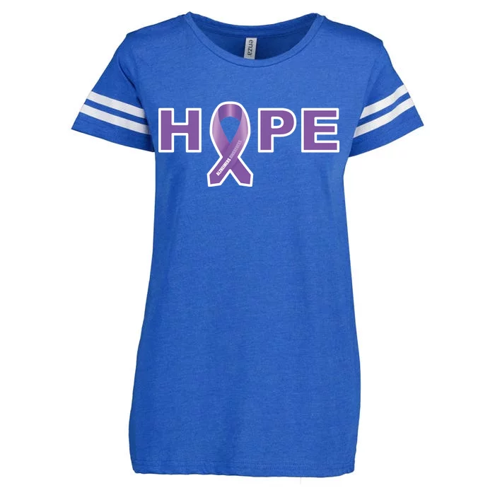 Alzheimer's Disase Awareness Ribbon Enza Ladies Jersey Football T-Shirt