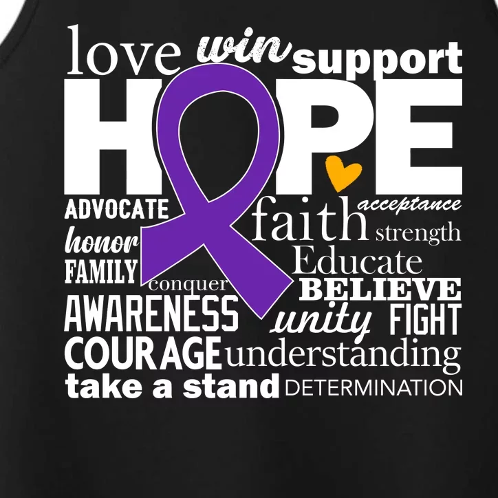 Alzheimer's Hope Love Support Performance Tank