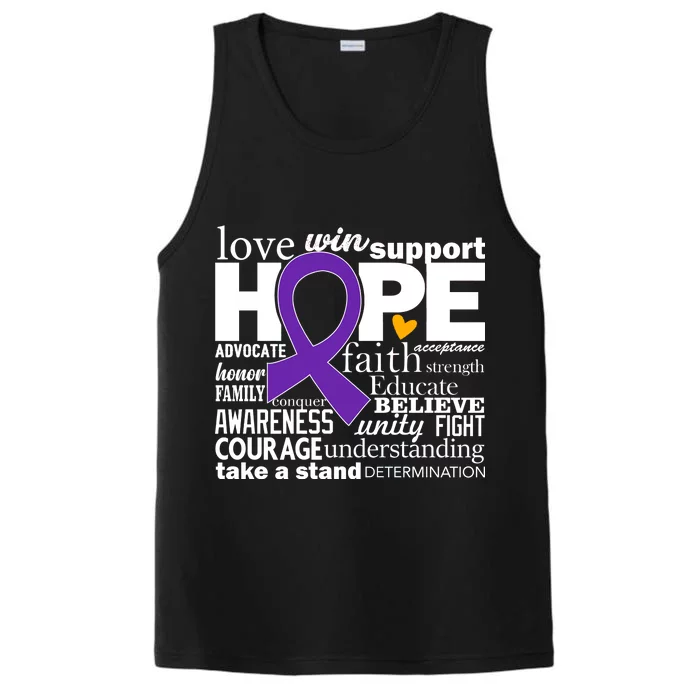 Alzheimer's Hope Love Support Performance Tank