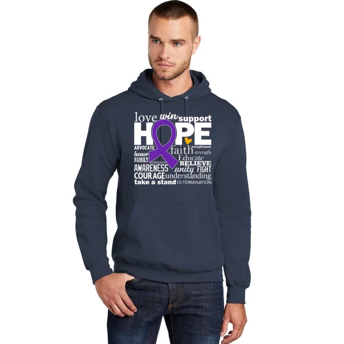 Alzheimer's Hope Love Support Tall Hoodie