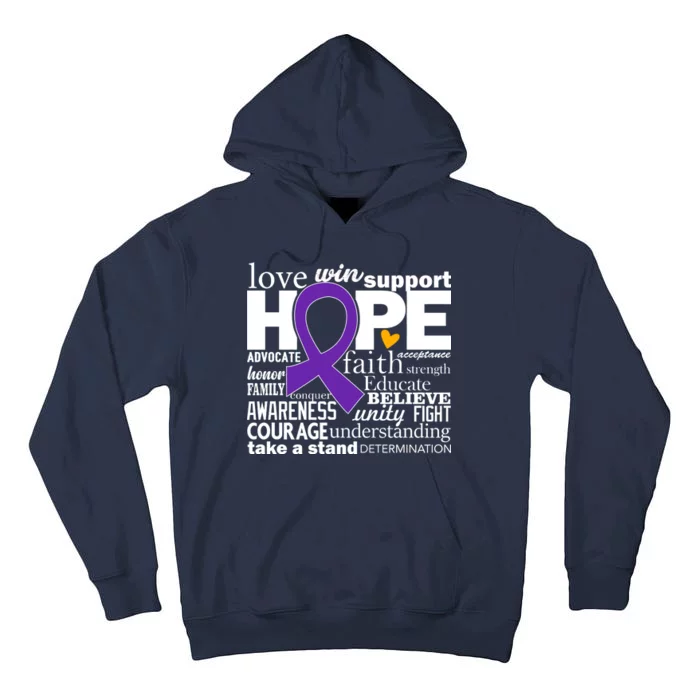 Alzheimer's Hope Love Support Tall Hoodie