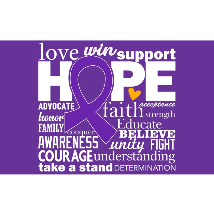 Alzheimer's Hope Love Support Bumper Sticker