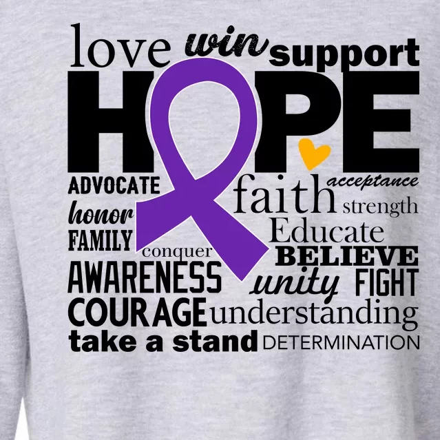 Alzheimer's Hope Love Support Cropped Pullover Crew