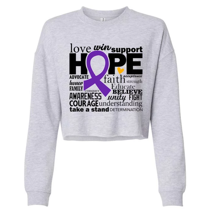 Alzheimer's Hope Love Support Cropped Pullover Crew