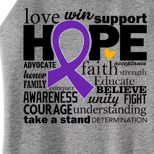 Alzheimer's Hope Love Support Women’s Perfect Tri Rocker Tank