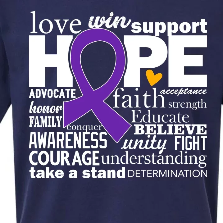 Alzheimer's Hope Love Support Sueded Cloud Jersey T-Shirt