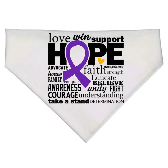 Alzheimer's Hope Love Support USA-Made Doggie Bandana