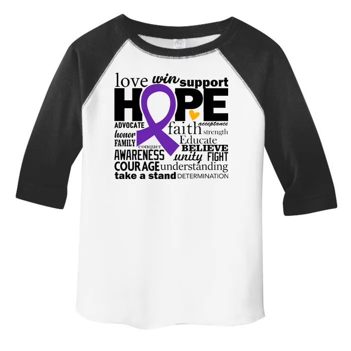 Alzheimer's Hope Love Support Toddler Fine Jersey T-Shirt