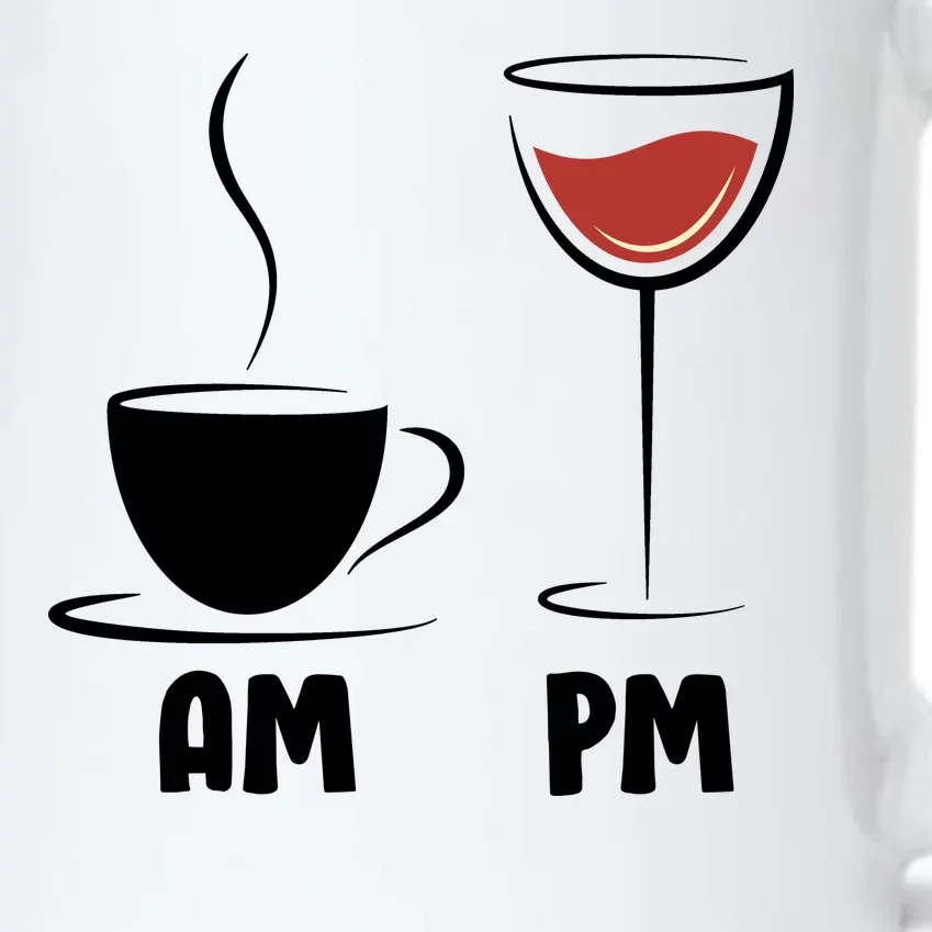 AM Coffee PM Wine Black Color Changing Mug