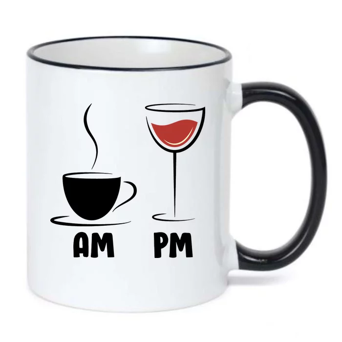 AM Coffee PM Wine Black Color Changing Mug