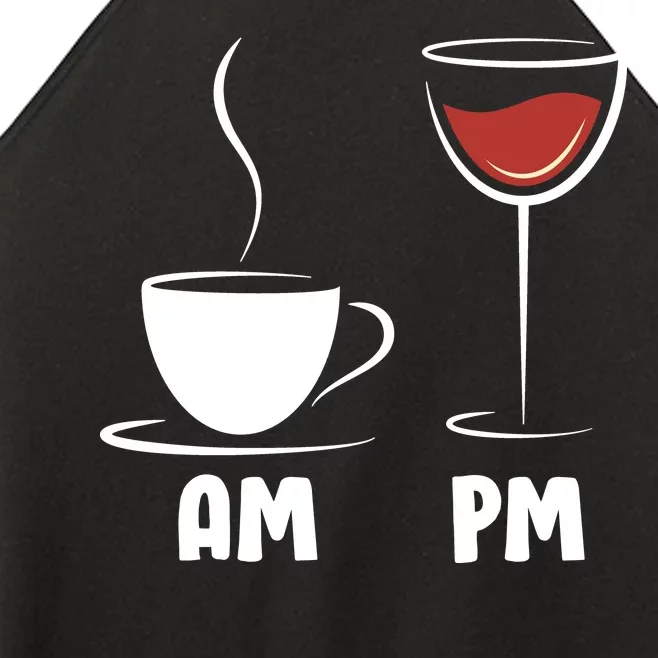 AM Coffee PM Wine Women’s Perfect Tri Rocker Tank