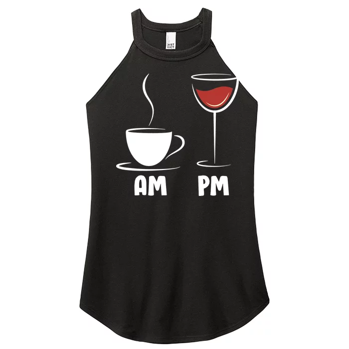 AM Coffee PM Wine Women’s Perfect Tri Rocker Tank