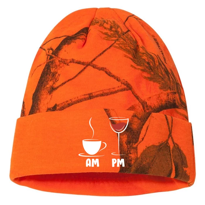 AM Coffee PM Wine Kati - 12in Camo Beanie