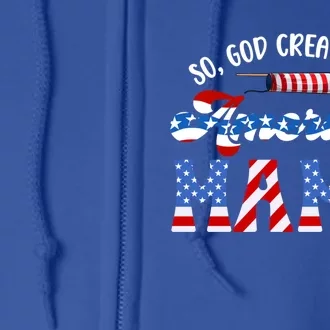 American Mama 4th Of July Mom American Flag Gift Full Zip Hoodie