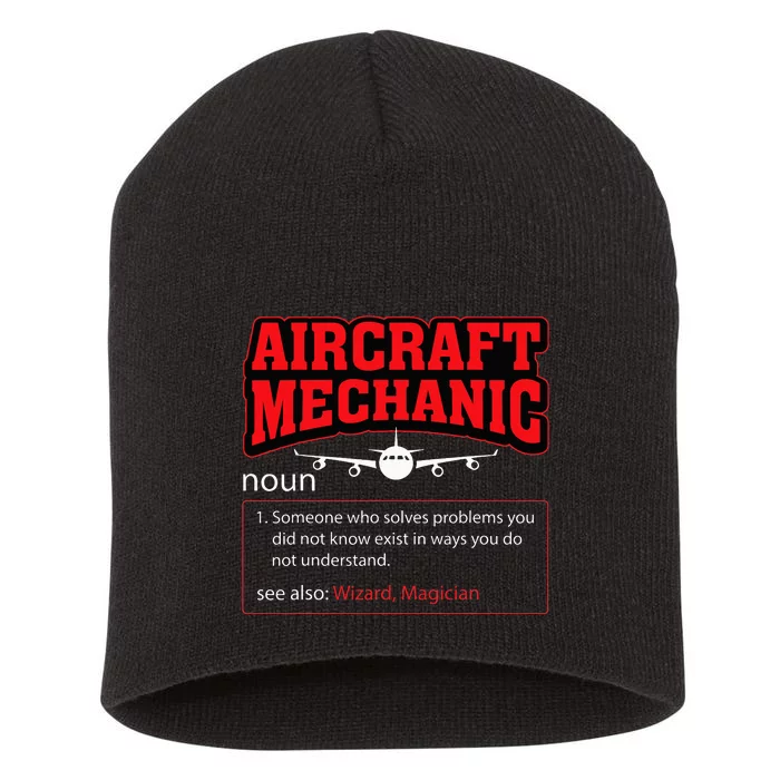 Aircraft Mechanic Airplane Short Acrylic Beanie