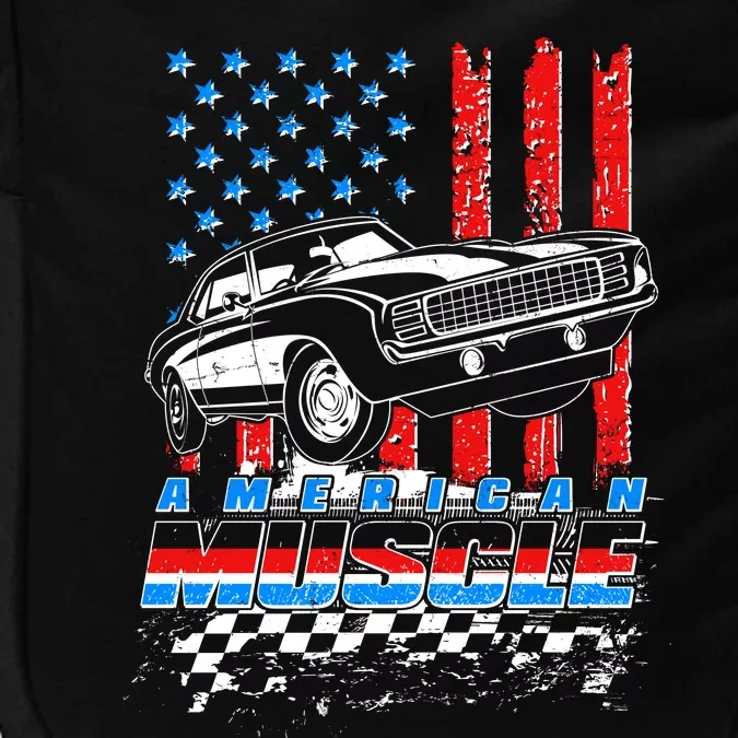 American Muscle American USA Flag Muscle Car Fan Impact Tech Backpack