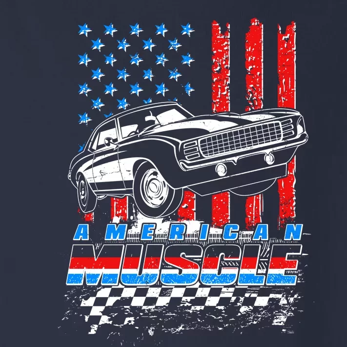 American Muscle American USA Flag Muscle Car Fan Toddler Long Sleeve Shirt