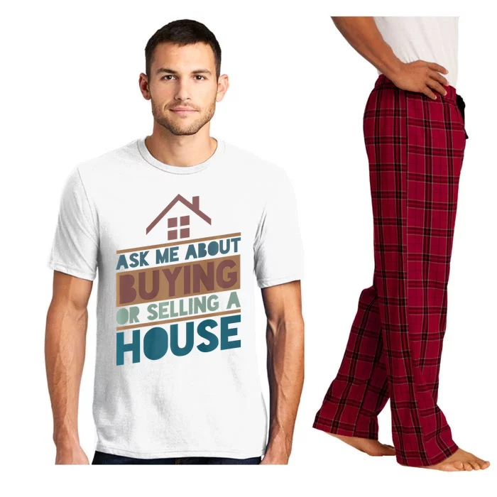 Ask Me About Buying Or Selling A House Funny Realtor Pajama Set