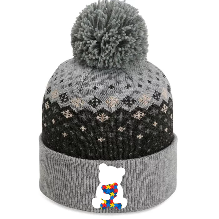 Autism Mom Autism Mama Bear Autism Autism Mother Cool Gift The Baniff Cuffed Pom Beanie