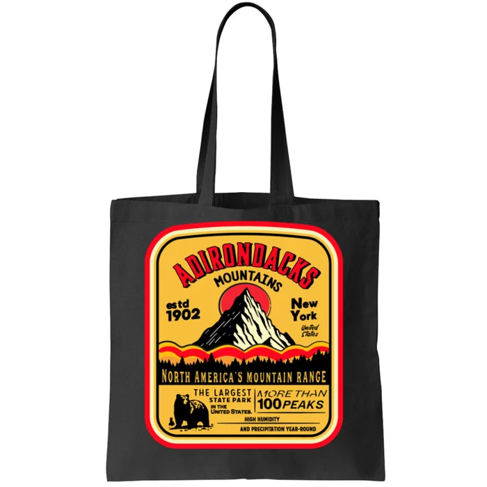 Adirondack Mountains (Adk) Aged Look Tote Bag