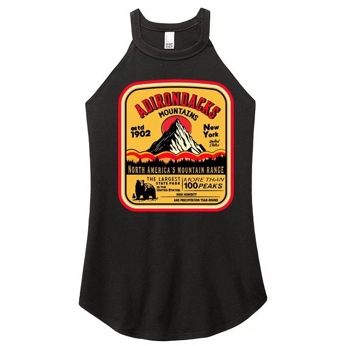 Adirondack Mountains (Adk) Aged Look Women’s Perfect Tri Rocker Tank