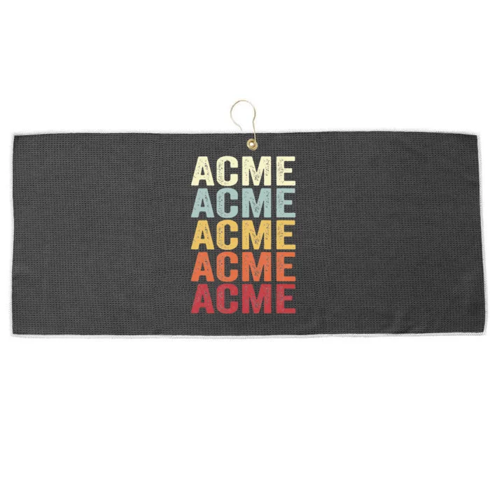 Acme Michigan Acme Mi Retro Vintage Text Large Microfiber Waffle Golf Towel