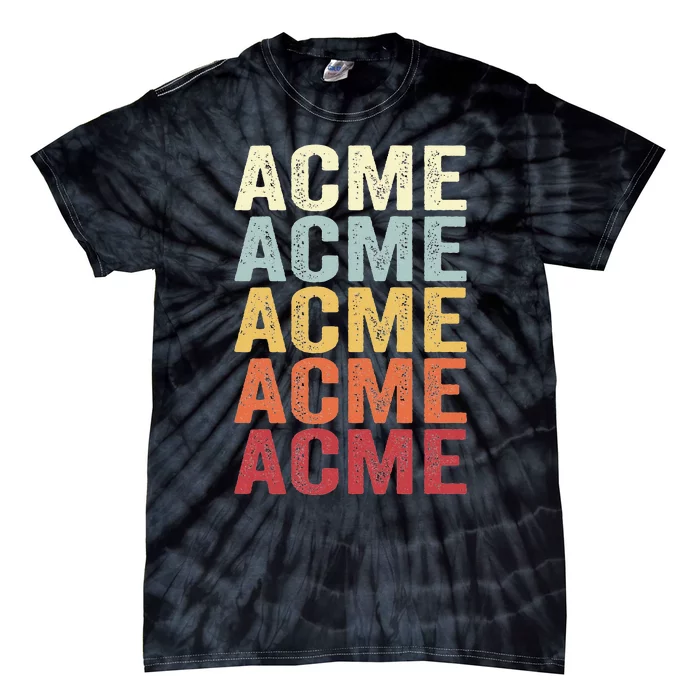 Acme Michigan Acme Mi Retro Vintage Text Tie-Dye T-Shirt