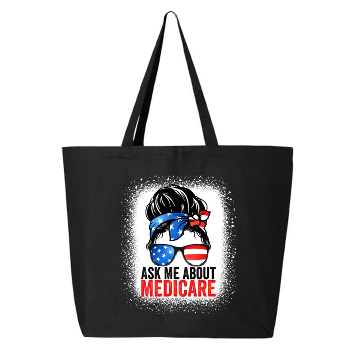 Ask Me About Medicare Insurance Agent Broker Sales Marketing 25L Jumbo Tote